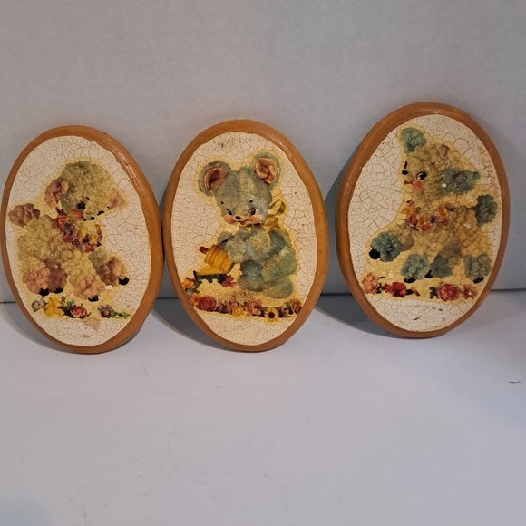 Vintage Meyercord Decal Crackle Plaster‎ Anthropomorphic Kitch Nursery - Picture 6 of 6